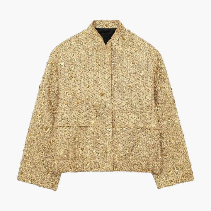 Veste élégante en tweed de laine pour femmes - ParisienMode
