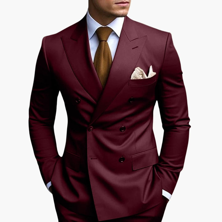 Costume croisé élégant - Tenue formelle de mariage pour homme