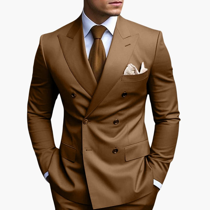 Costume croisé élégant - Tenue formelle de mariage pour homme