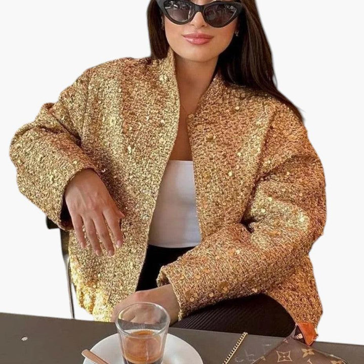Veste élégante en tweed de laine pour femmes - ParisienMode
