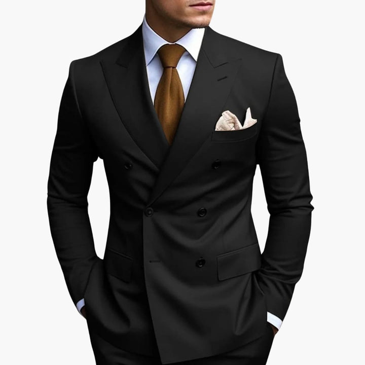 Costume croisé élégant - Tenue formelle de mariage pour homme