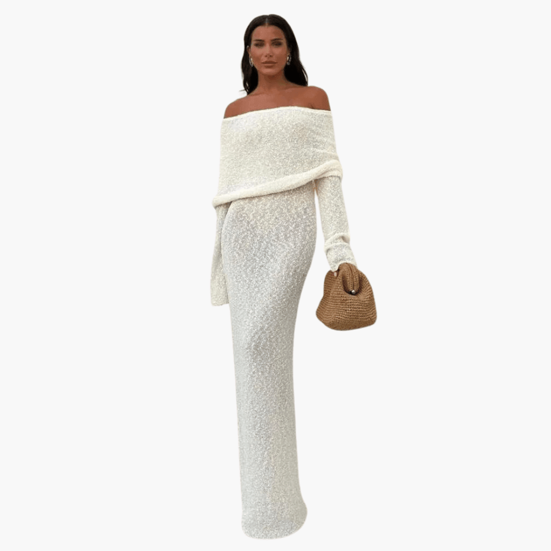 Élégante Robe Longue Épaules Dénudées pour Femme - ParisienMode