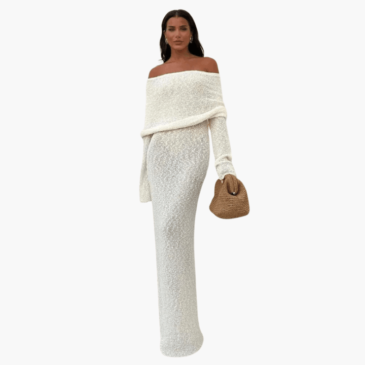 Élégante Robe Longue Épaules Dénudées pour Femme - ParisienMode