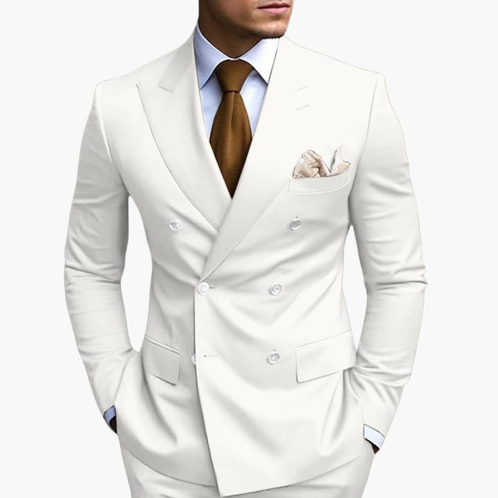 Costume croisé élégant - Tenue formelle de mariage pour homme