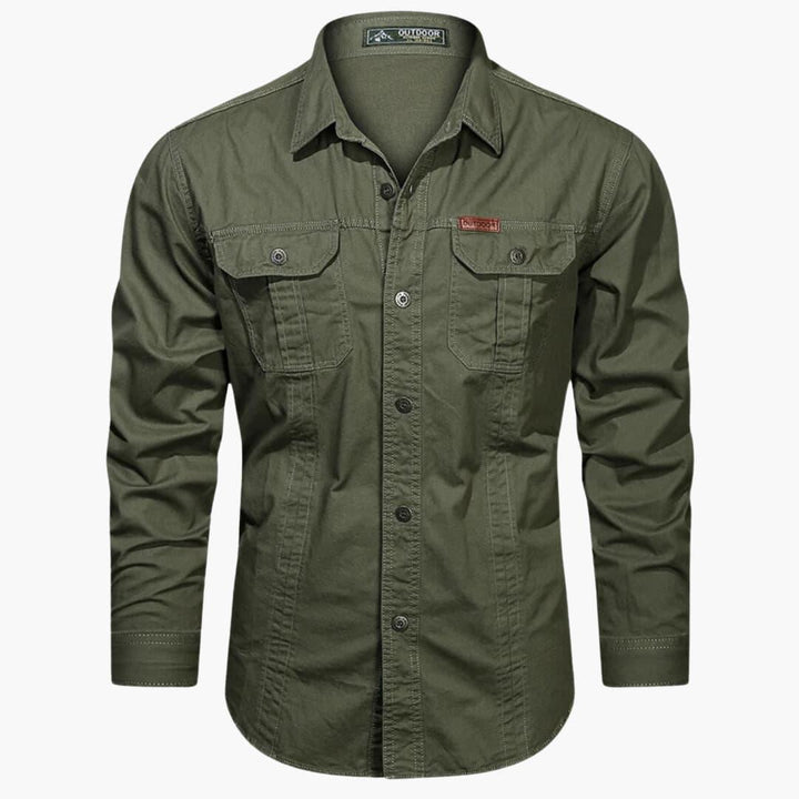 Chemise cargo fonctionnelle pour hommes avec poches - ParisienMode