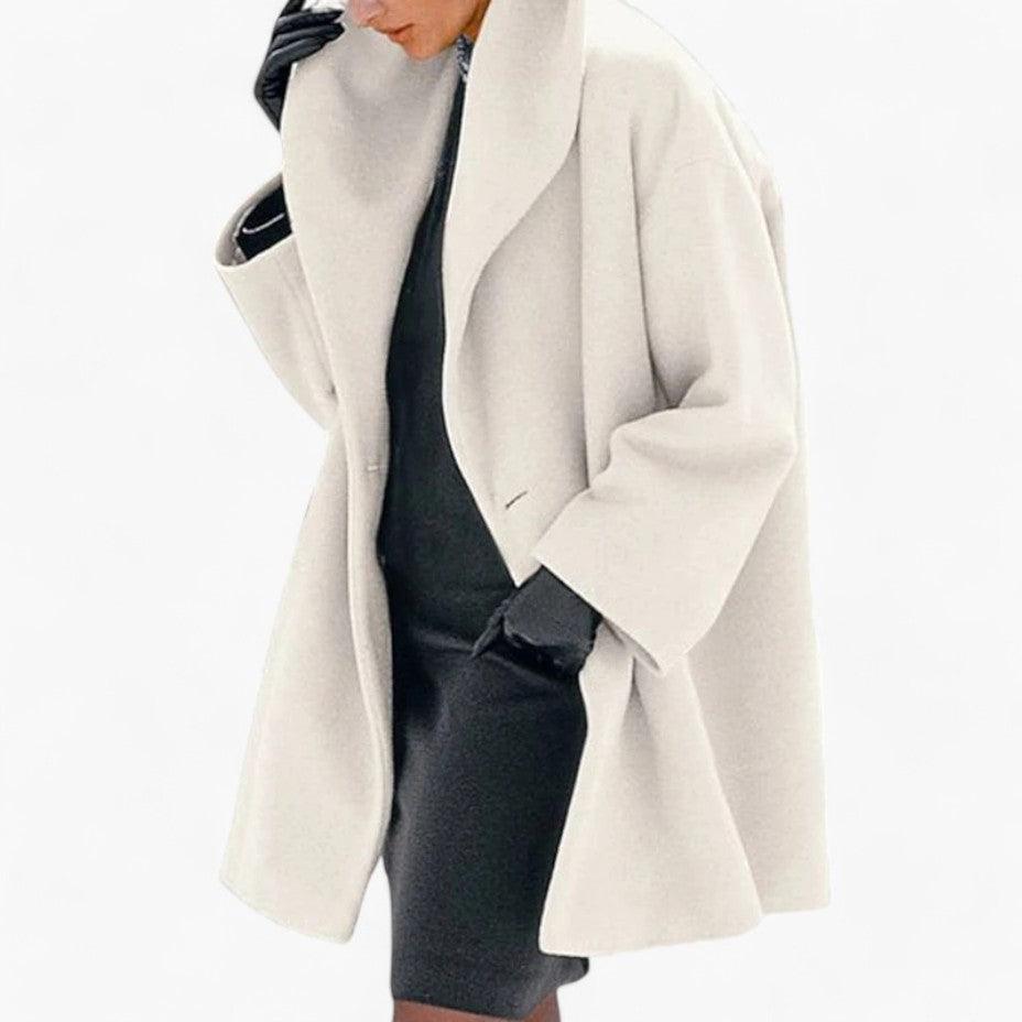 Manteau chic cintré à boutons pour femmes - ParisienMode