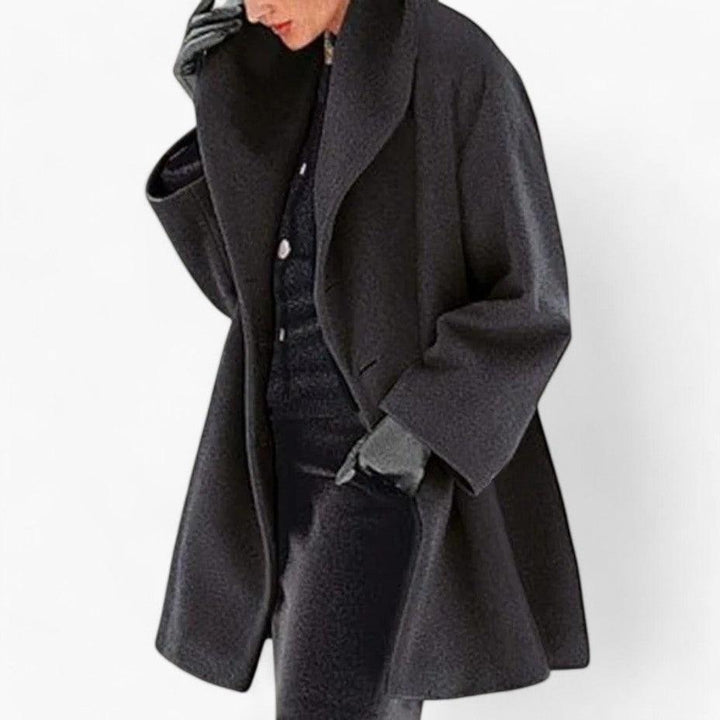 Manteau chic cintré à boutons pour femmes - ParisienMode