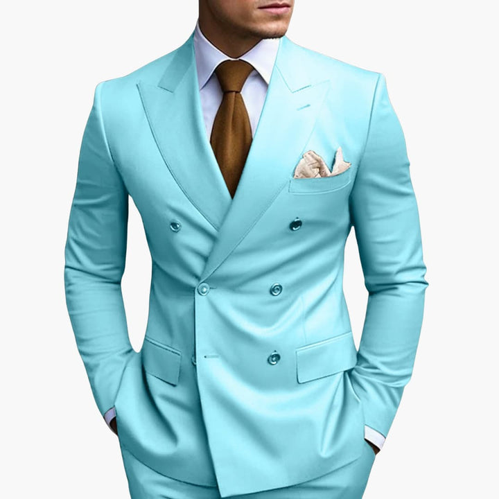 Costume croisé élégant - Tenue formelle de mariage pour homme