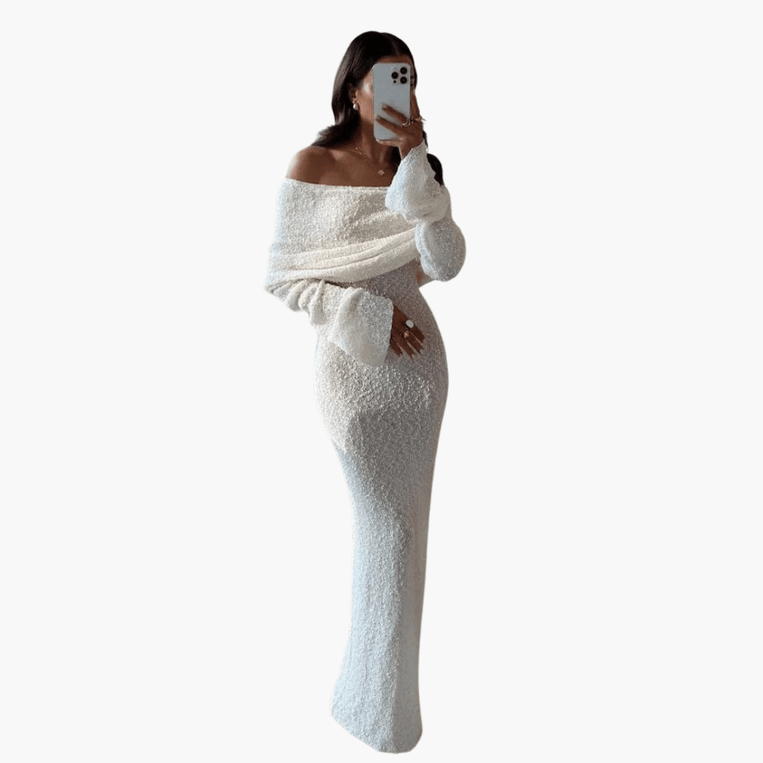 Élégante Robe Longue Épaules Dénudées pour Femme - ParisienMode