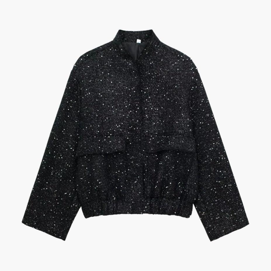 Veste élégante en tweed de laine pour femmes - ParisienMode