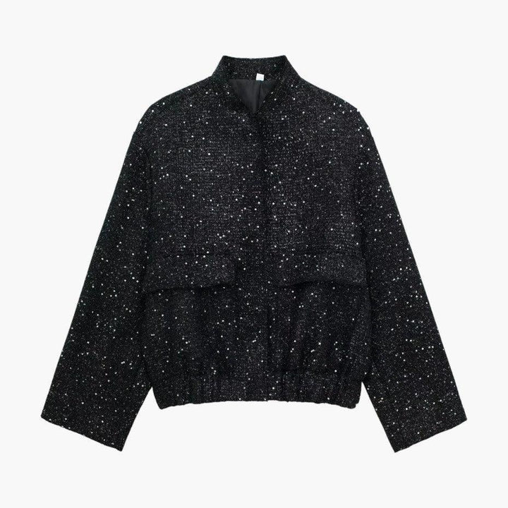 Veste élégante en tweed de laine pour femmes - ParisienMode