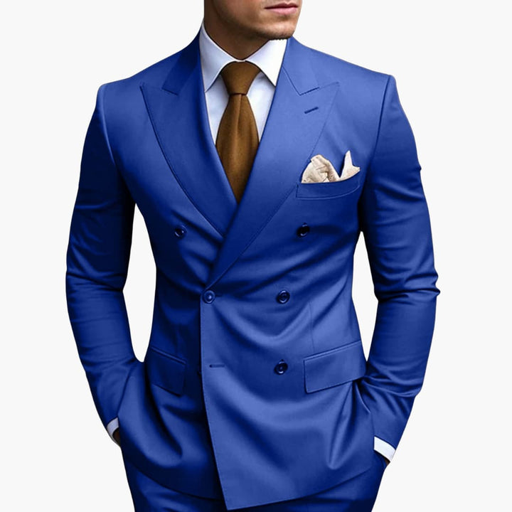 Costume croisé élégant - Tenue formelle de mariage pour homme