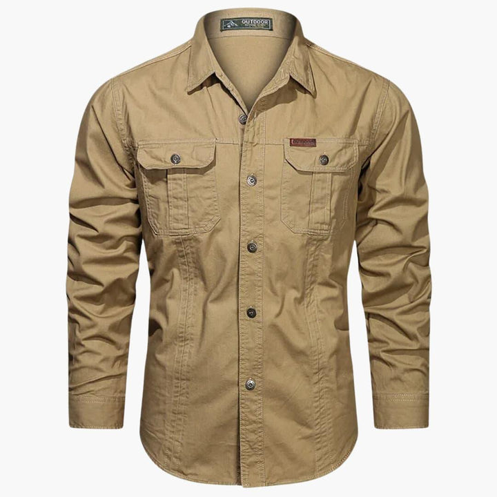 Chemise cargo fonctionnelle pour hommes avec poches - ParisienMode