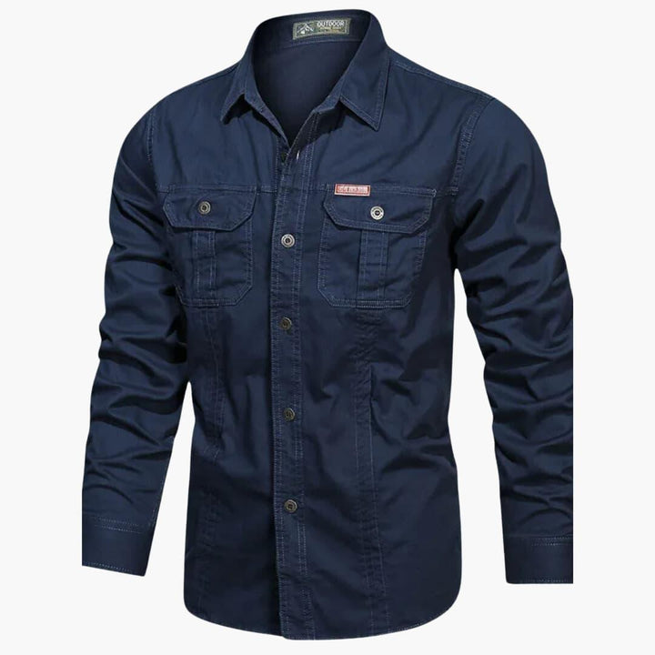 Chemise cargo fonctionnelle pour hommes avec poches - ParisienMode