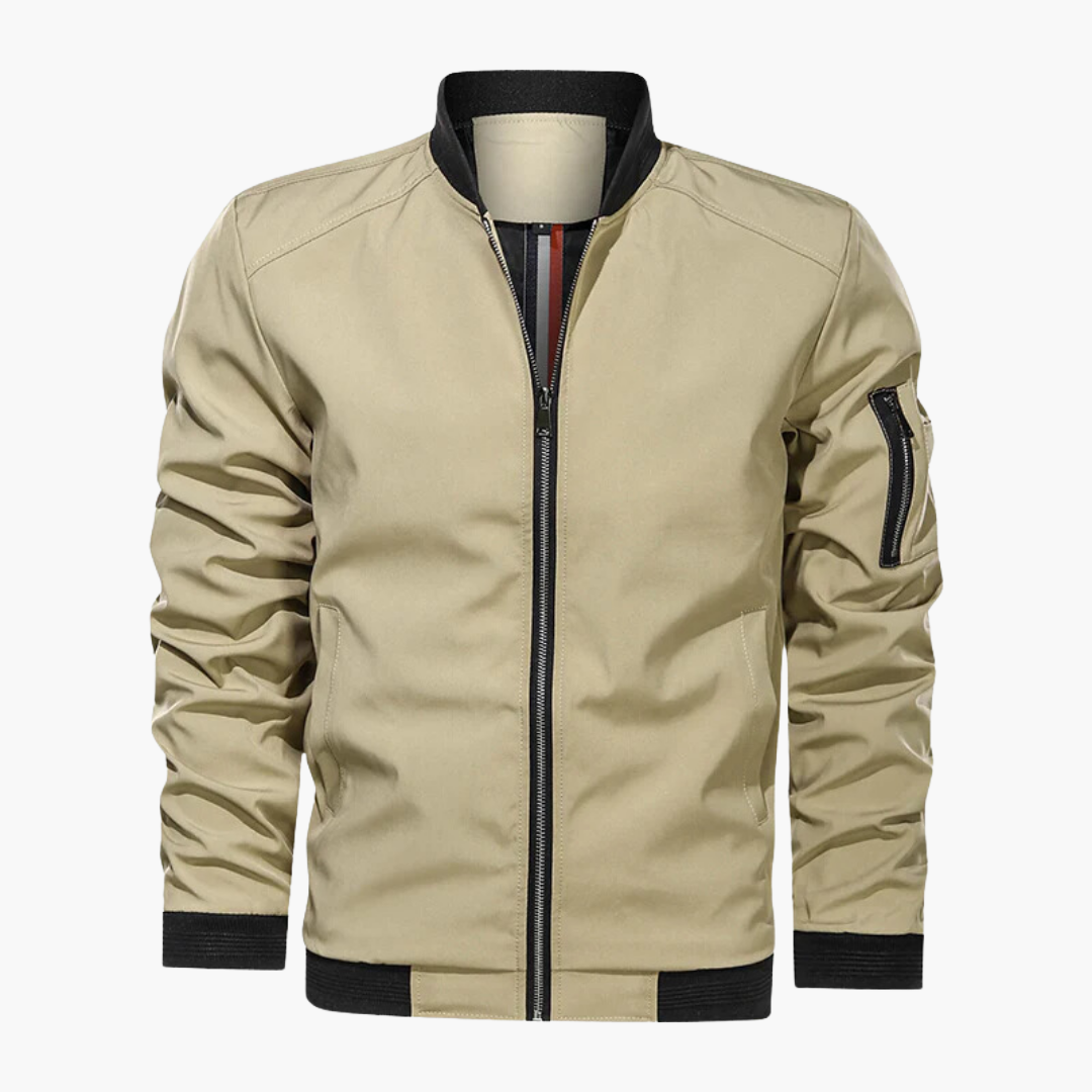 Blouson bomber léger coupe ajustée - respirant pour homme - ParisienMode