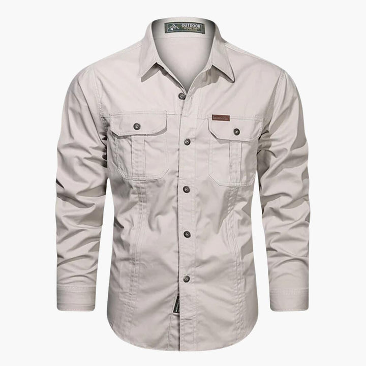 Chemise cargo fonctionnelle pour hommes avec poches - ParisienMode