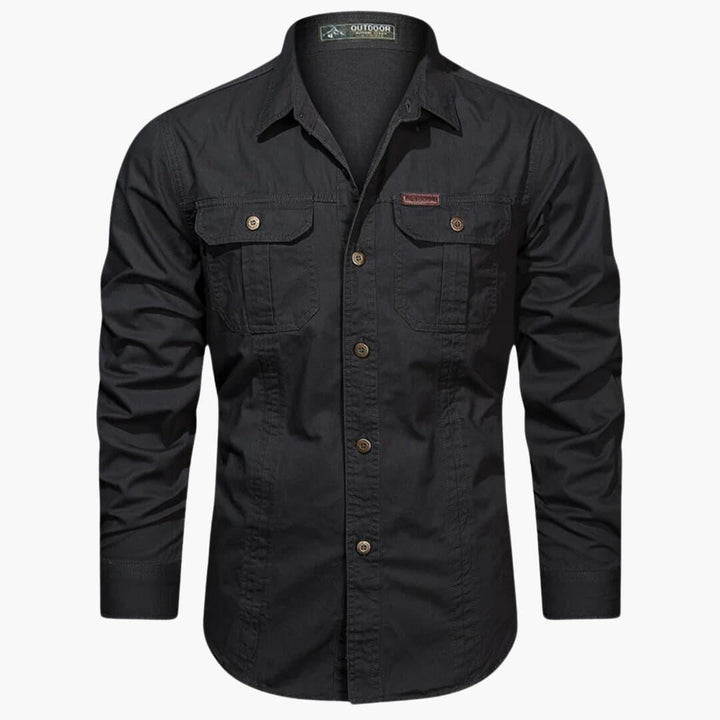 Chemise cargo fonctionnelle pour hommes avec poches - ParisienMode
