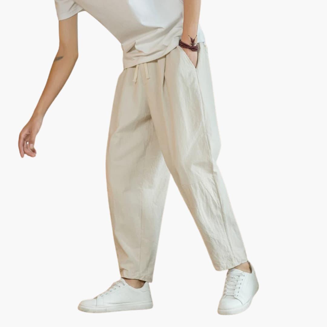 Pantalon d'été pour hommes à coupe décontractée - ParisienMode