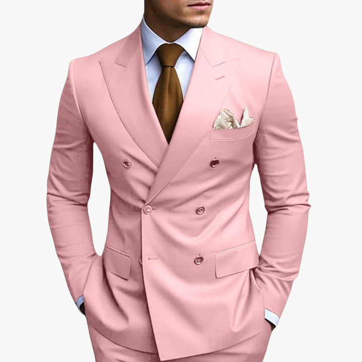 Costume croisé élégant - Tenue formelle de mariage pour homme