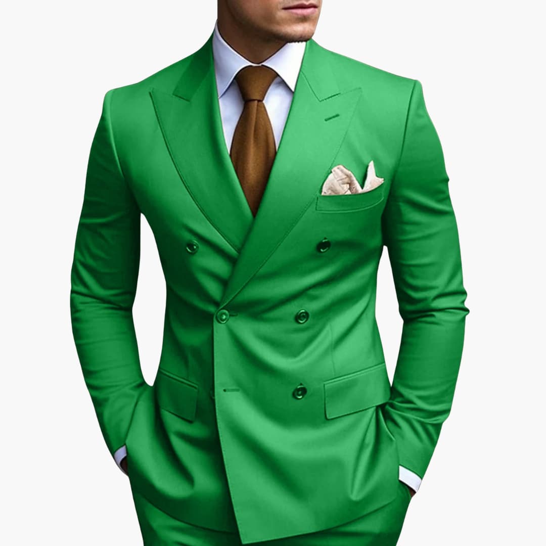 Costume croisé élégant - Tenue formelle de mariage pour homme