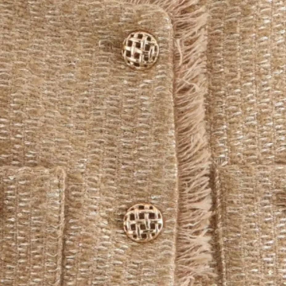 Veste élégante en tweed de laine pour femmes - ParisienMode