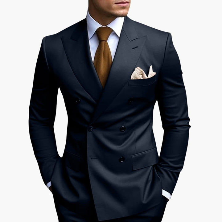 Costume croisé élégant - Tenue formelle de mariage pour homme