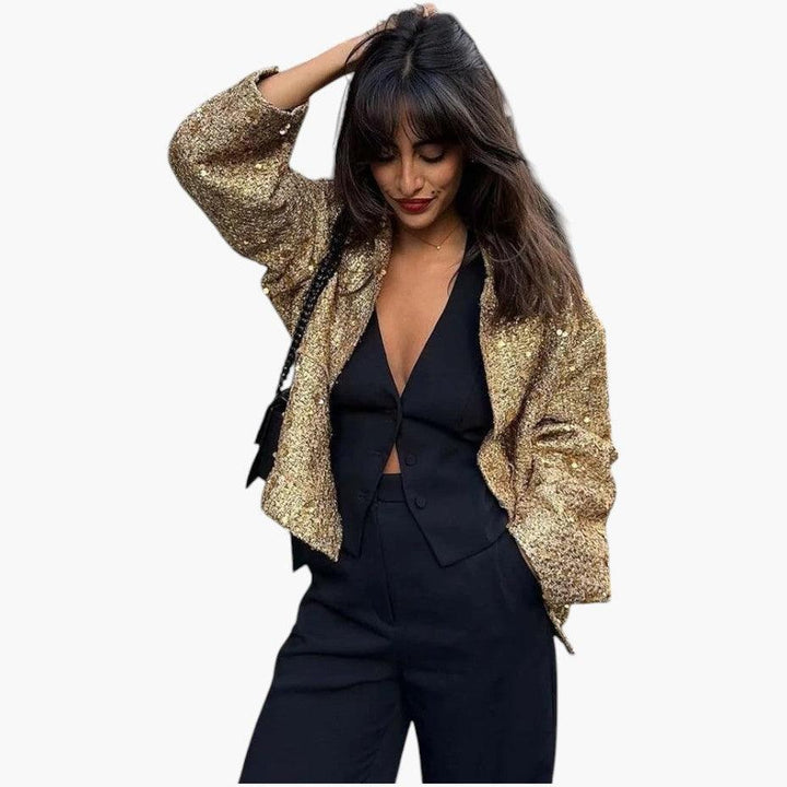 Veste élégante en tweed de laine pour femmes - ParisienMode