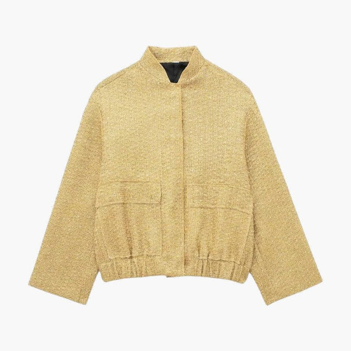 Veste élégante en tweed de laine pour femmes - ParisienMode