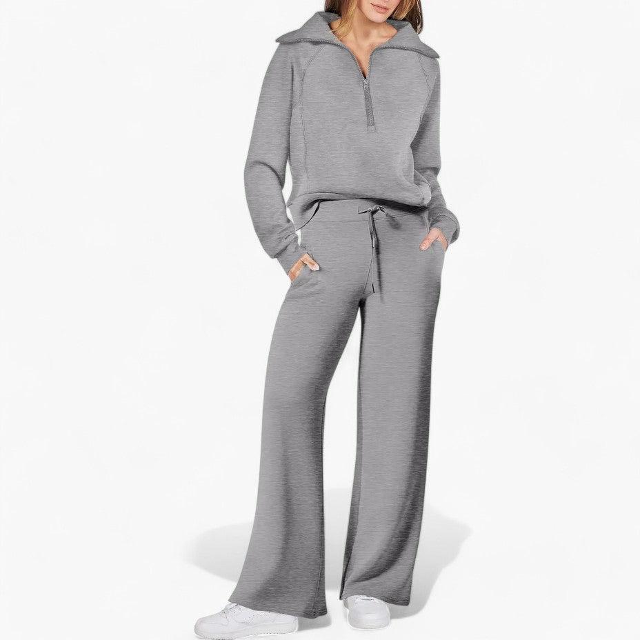 Ensemble de détente 2 pièces coupe décontractée pour femme - ParisienMode