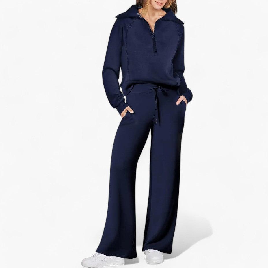 Ensemble de détente 2 pièces coupe décontractée pour femme - ParisienMode