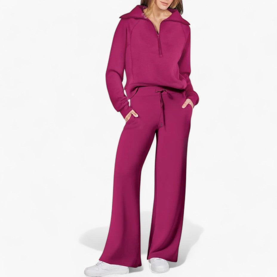 Ensemble de détente 2 pièces coupe décontractée pour femme - ParisienMode
